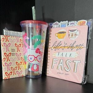 Hello Kitty Pink and Red Planner Set